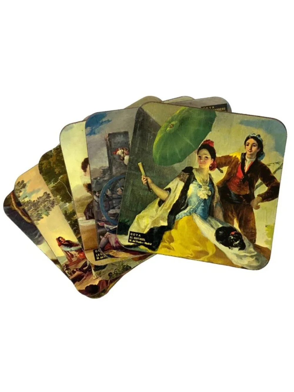 Francisco Goya Fine Art Coasters Set Of 6 Wood With Felt Backing El Corte Ingles